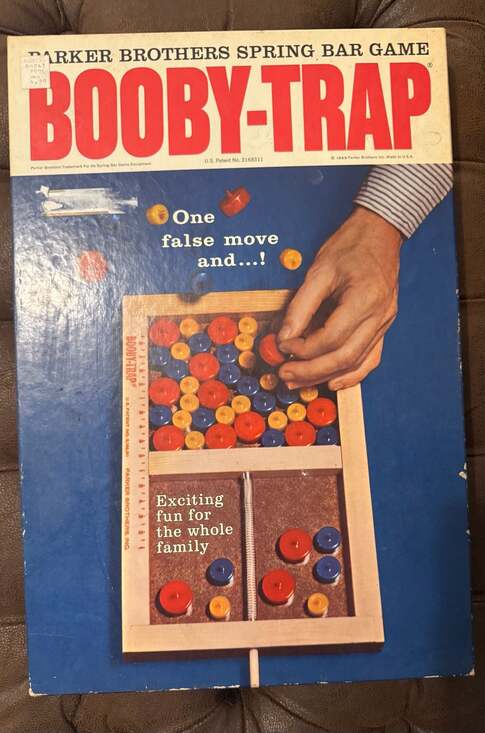 Parker Brothers Other - Vintage Booby-Trap Game Parker Brothers 1965 Wooden Trap Game